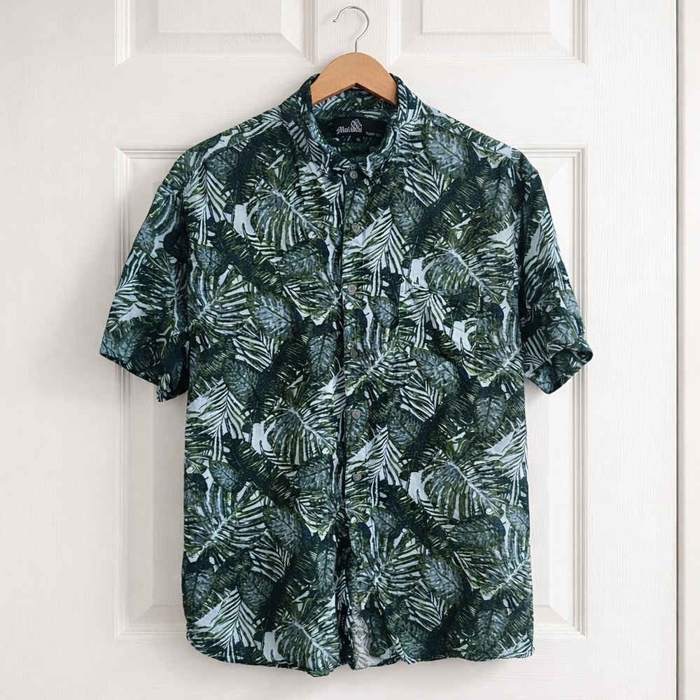 Molokai Surf Co Hawaiian Rayon Shirt Men XL Tropical Beach Resort Button Up - Picture 2 of 7